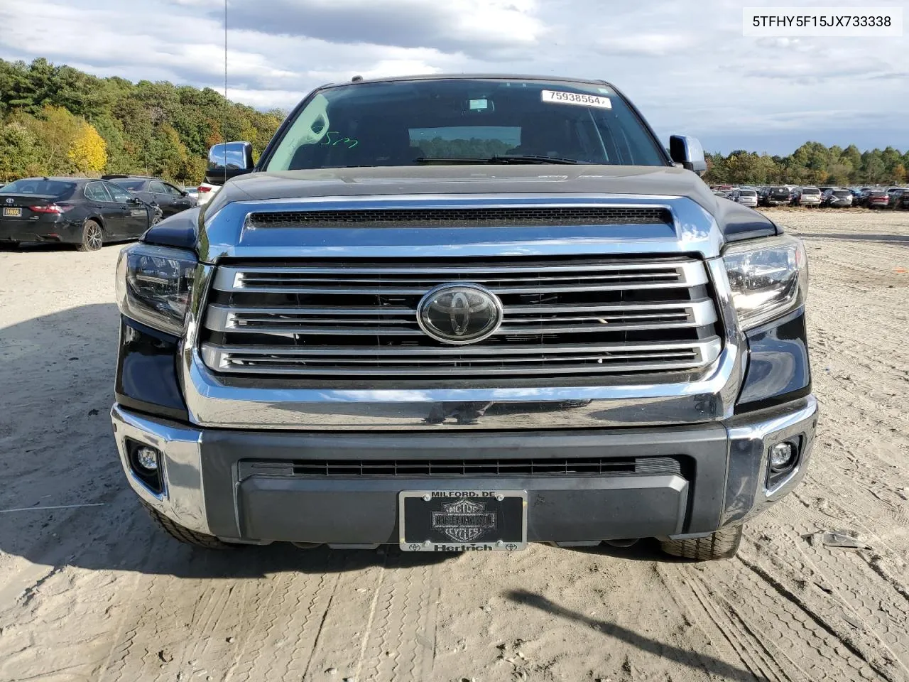 2018 Toyota Tundra Crewmax Limited VIN: 5TFHY5F15JX733338 Lot: 75938564