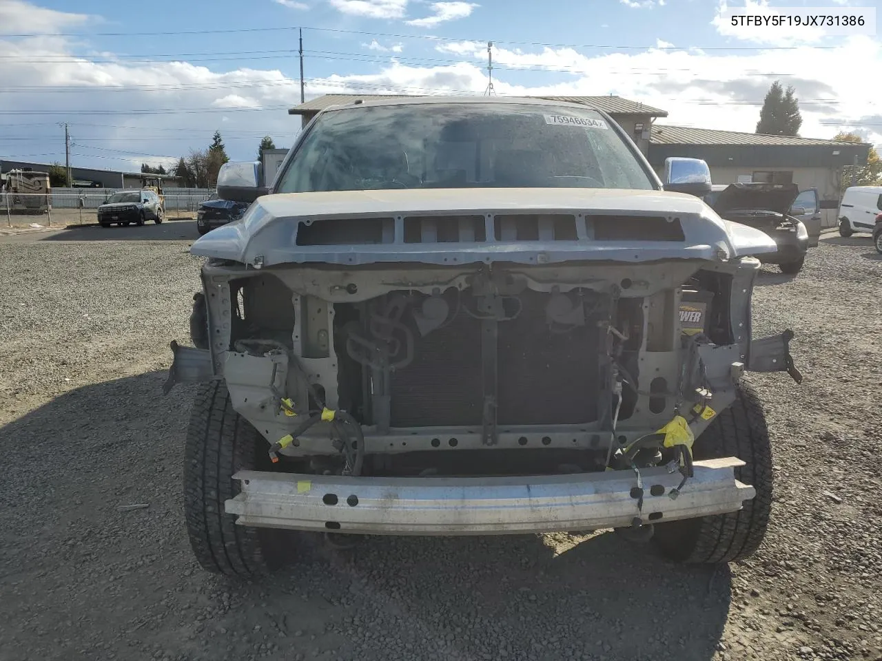 2018 Toyota Tundra Double Cab Limited VIN: 5TFBY5F19JX731386 Lot: 75946634