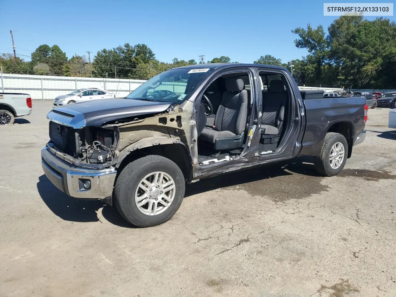 2018 Toyota Tundra Double Cab Sr VIN: 5TFRM5F12JX133103 Lot: 76025654