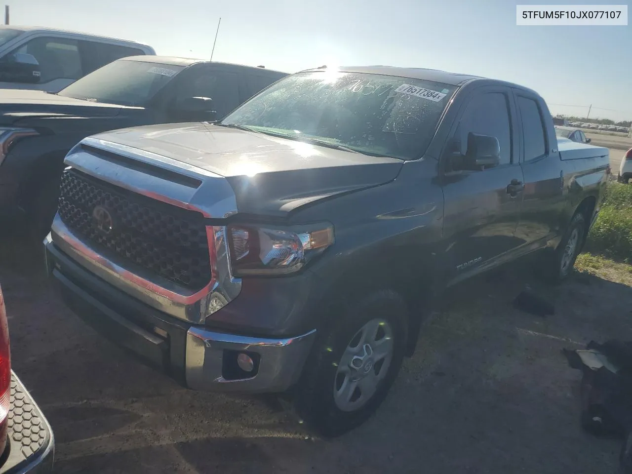 2018 Toyota Tundra Double Cab Sr VIN: 5TFUM5F10JX077107 Lot: 76517384