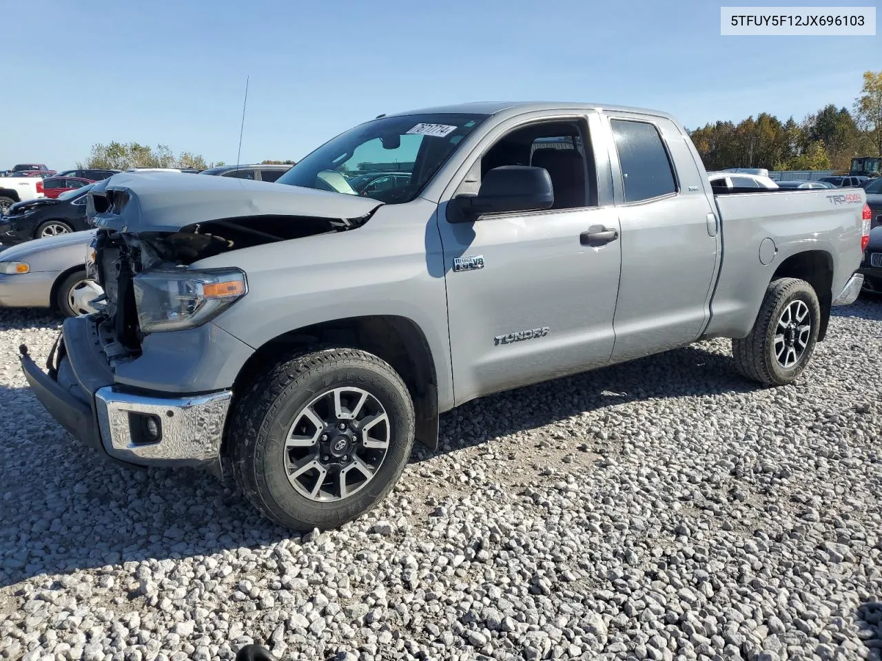 2018 Toyota Tundra Double Cab Sr VIN: 5TFUY5F12JX696103 Lot: 76717714