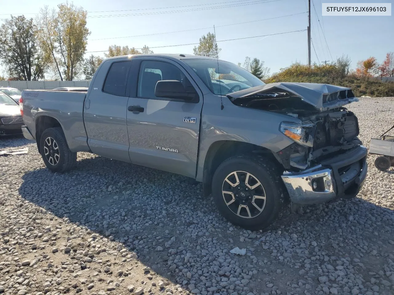 2018 Toyota Tundra Double Cab Sr VIN: 5TFUY5F12JX696103 Lot: 76717714