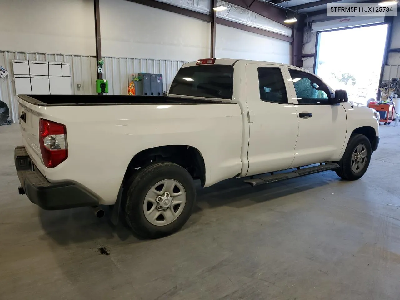 2018 Toyota Tundra Double Cab Sr VIN: 5TFRM5F11JX125784 Lot: 76966994