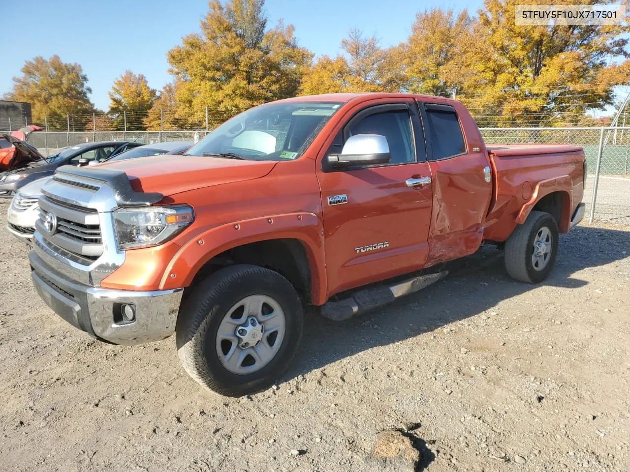 2018 Toyota Tundra Double Cab Sr VIN: 5TFUY5F10JX717501 Lot: 77074384