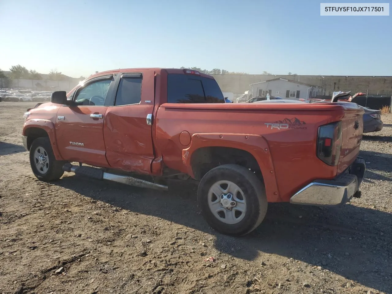 2018 Toyota Tundra Double Cab Sr VIN: 5TFUY5F10JX717501 Lot: 77074384