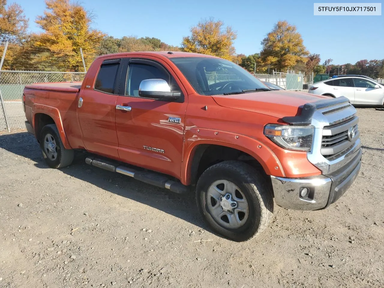 2018 Toyota Tundra Double Cab Sr VIN: 5TFUY5F10JX717501 Lot: 77074384