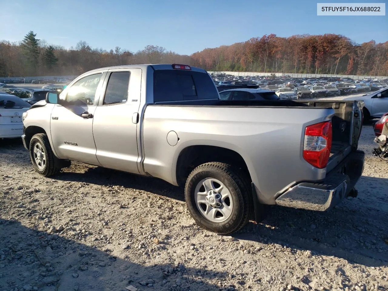 2018 Toyota Tundra Double Cab Sr VIN: 5TFUY5F16JX688022 Lot: 77738534