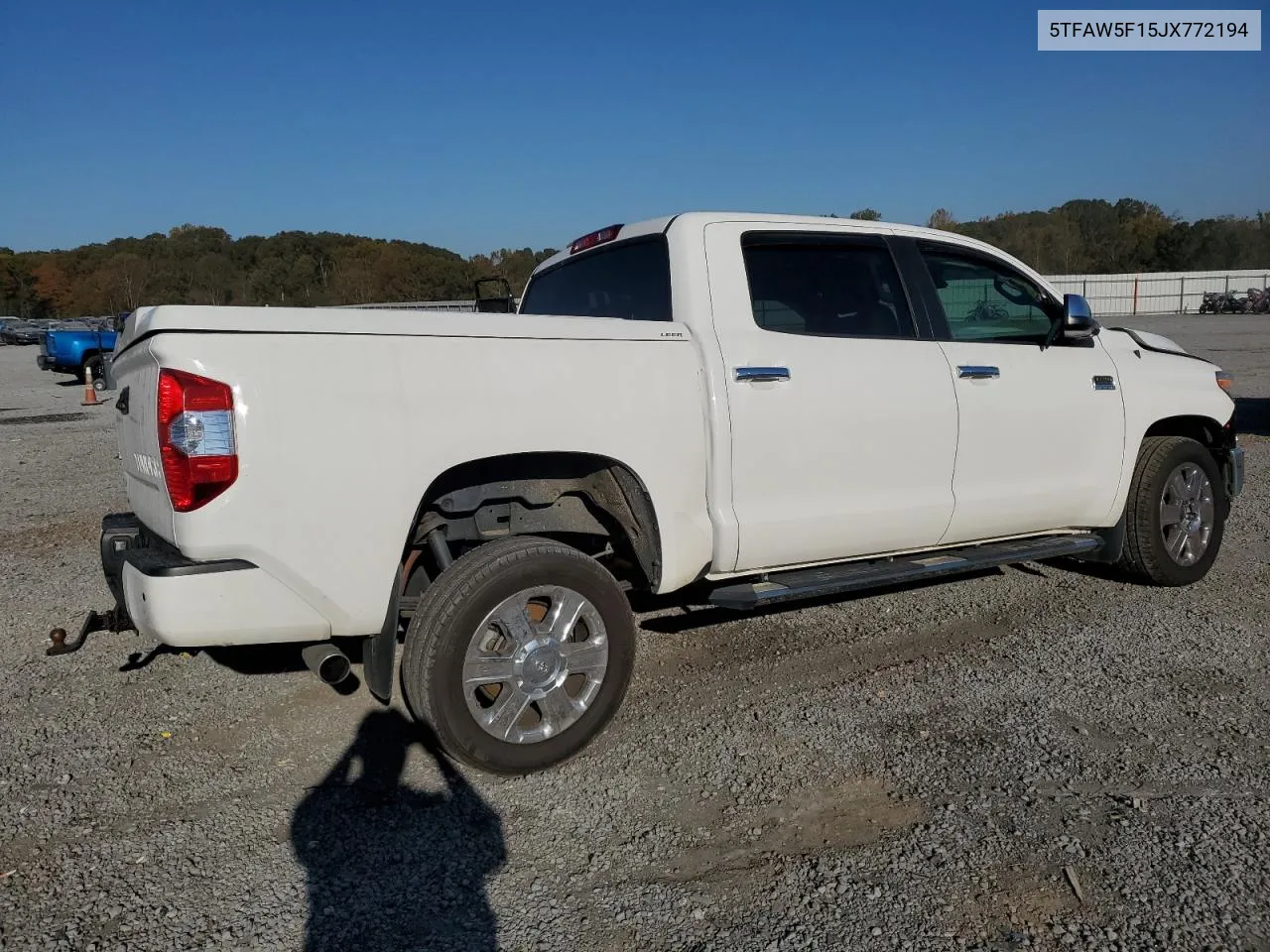 2018 Toyota Tundra Crewmax 1794 VIN: 5TFAW5F15JX772194 Lot: 77962754