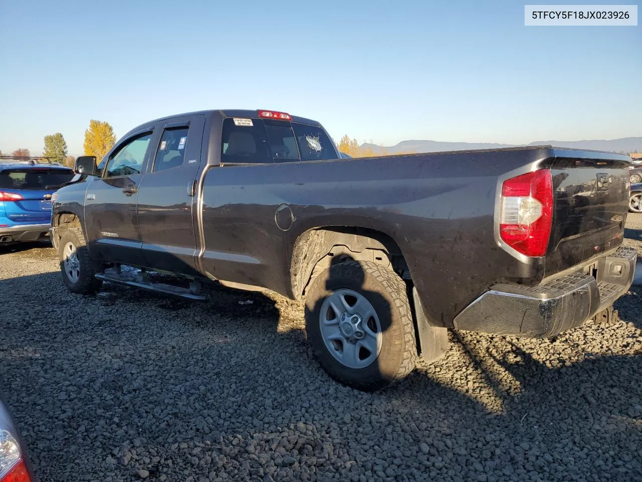 2018 Toyota Tundra Double Cab Sr VIN: 5TFCY5F18JX023926 Lot: 79761474