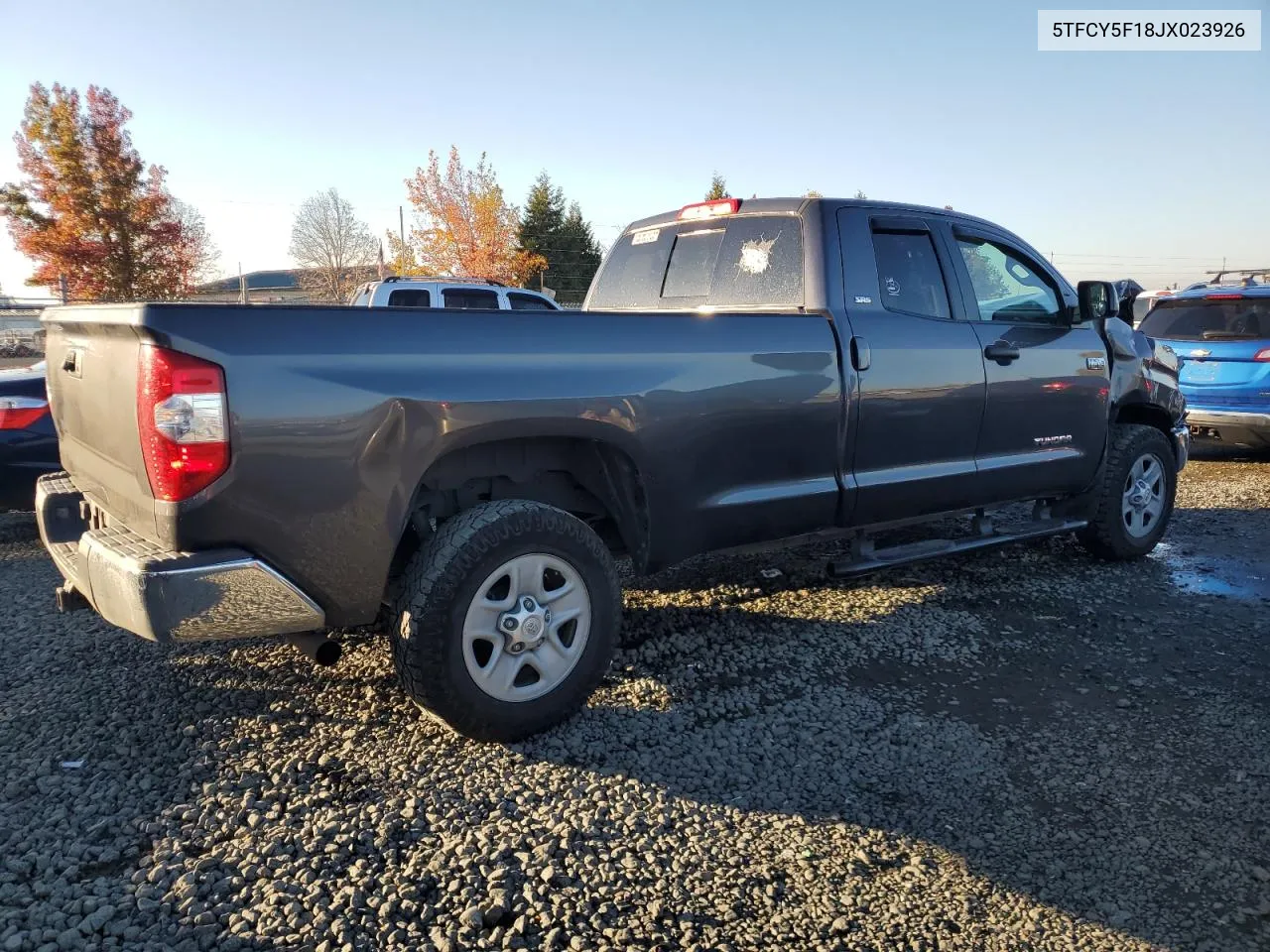 2018 Toyota Tundra Double Cab Sr VIN: 5TFCY5F18JX023926 Lot: 79761474