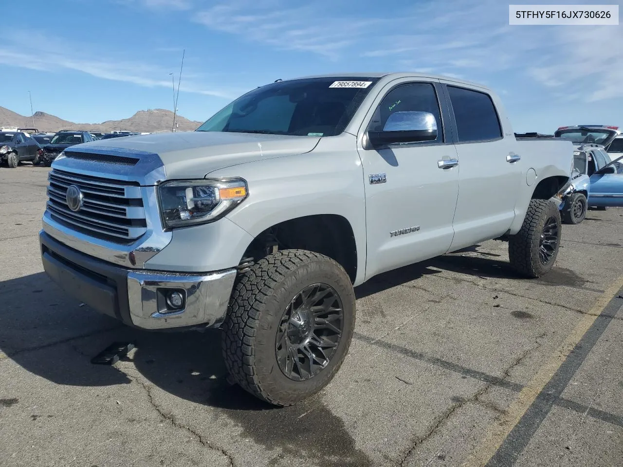 2018 Toyota Tundra Crewmax Limited VIN: 5TFHY5F16JX730626 Lot: 79857894