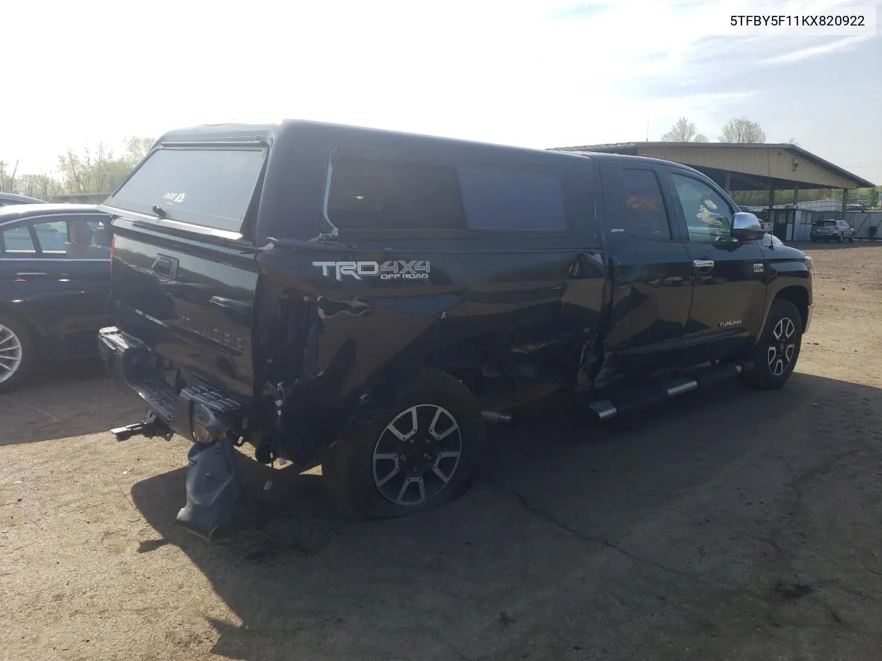 2019 Toyota Tundra Double Cab Limited VIN: 5TFBY5F11KX820922 Lot: 53242344