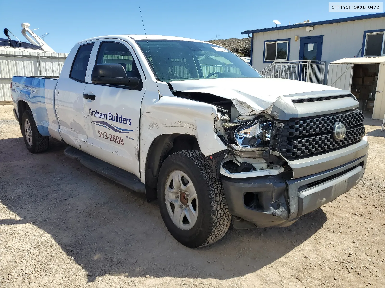 2019 Toyota Tundra Double Cab Sr VIN: 5TFTY5F15KX010472 Lot: 67576134