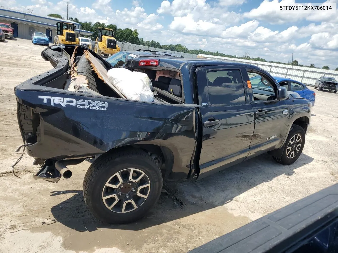 2019 Toyota Tundra Crewmax Sr5 VIN: 5TFDY5F12KX786014 Lot: 67777214