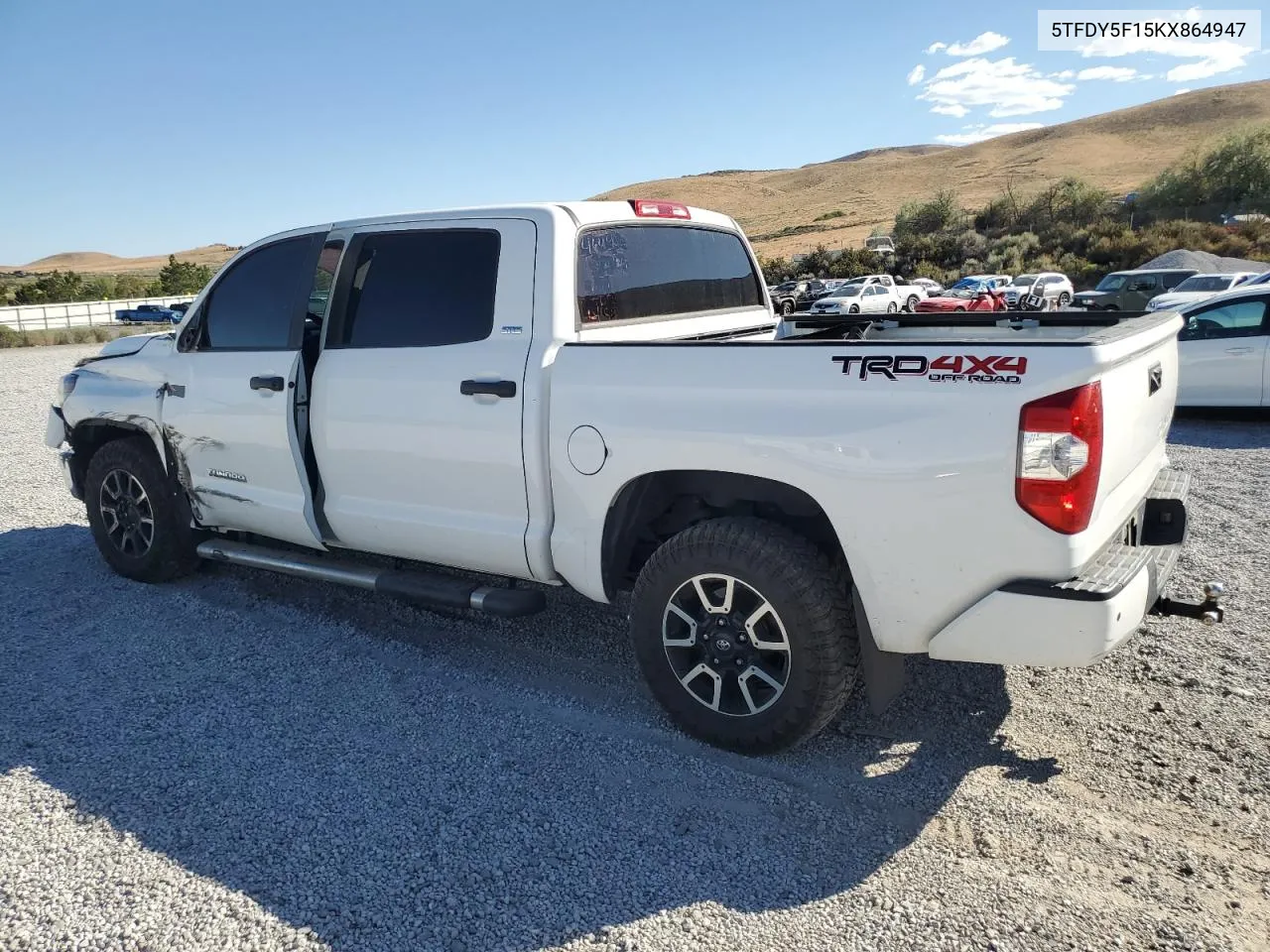 2019 Toyota Tundra Crewmax Sr5 VIN: 5TFDY5F15KX864947 Lot: 68953954