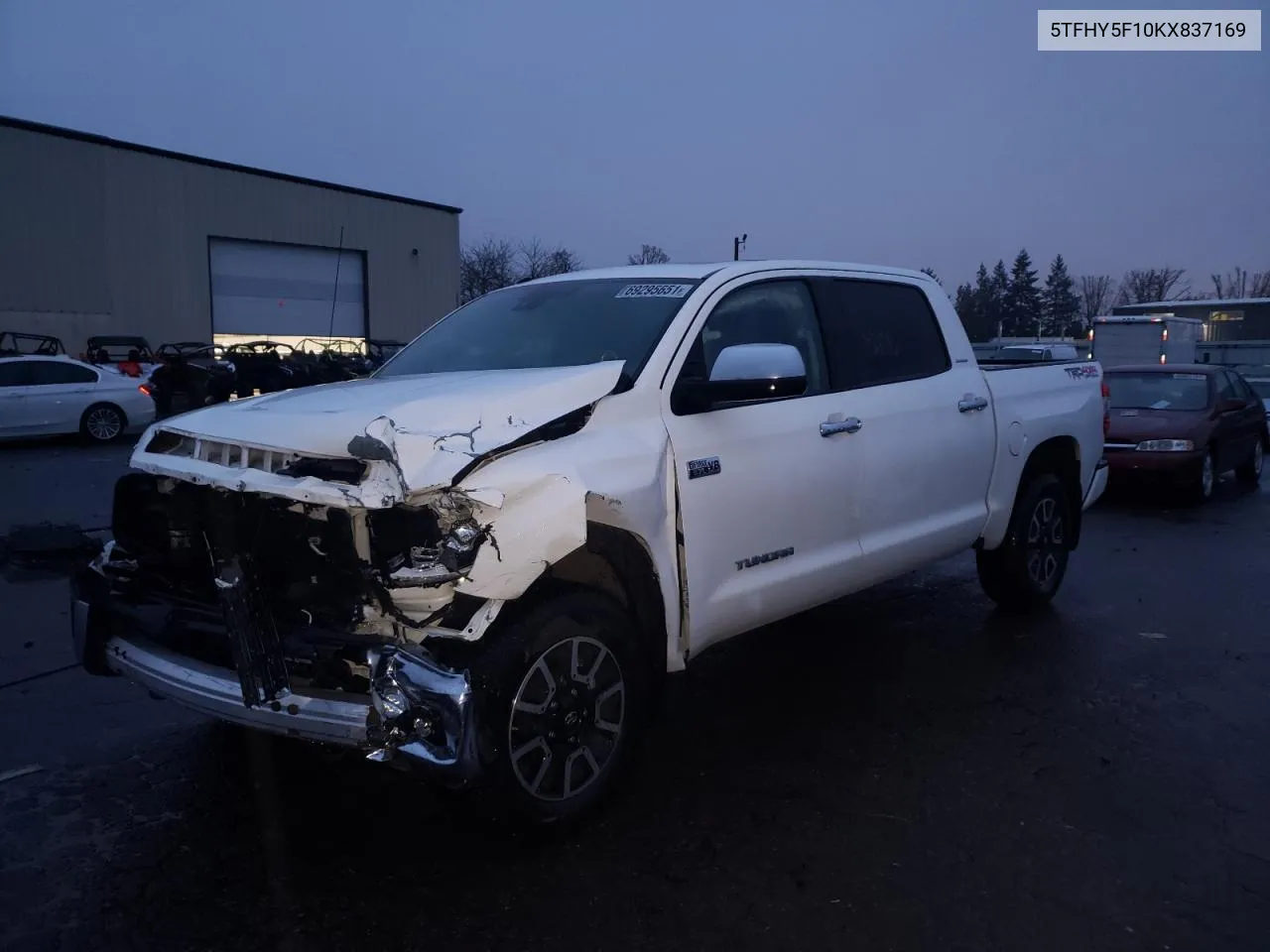 2019 Toyota Tundra Crewmax Limited VIN: 5TFHY5F10KX837169 Lot: 69295651