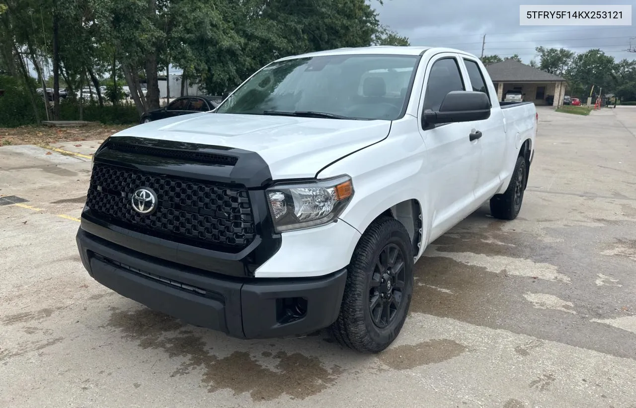 2019 Toyota Tundra Double Cab Sr VIN: 5TFRY5F14KX253121 Lot: 69965014