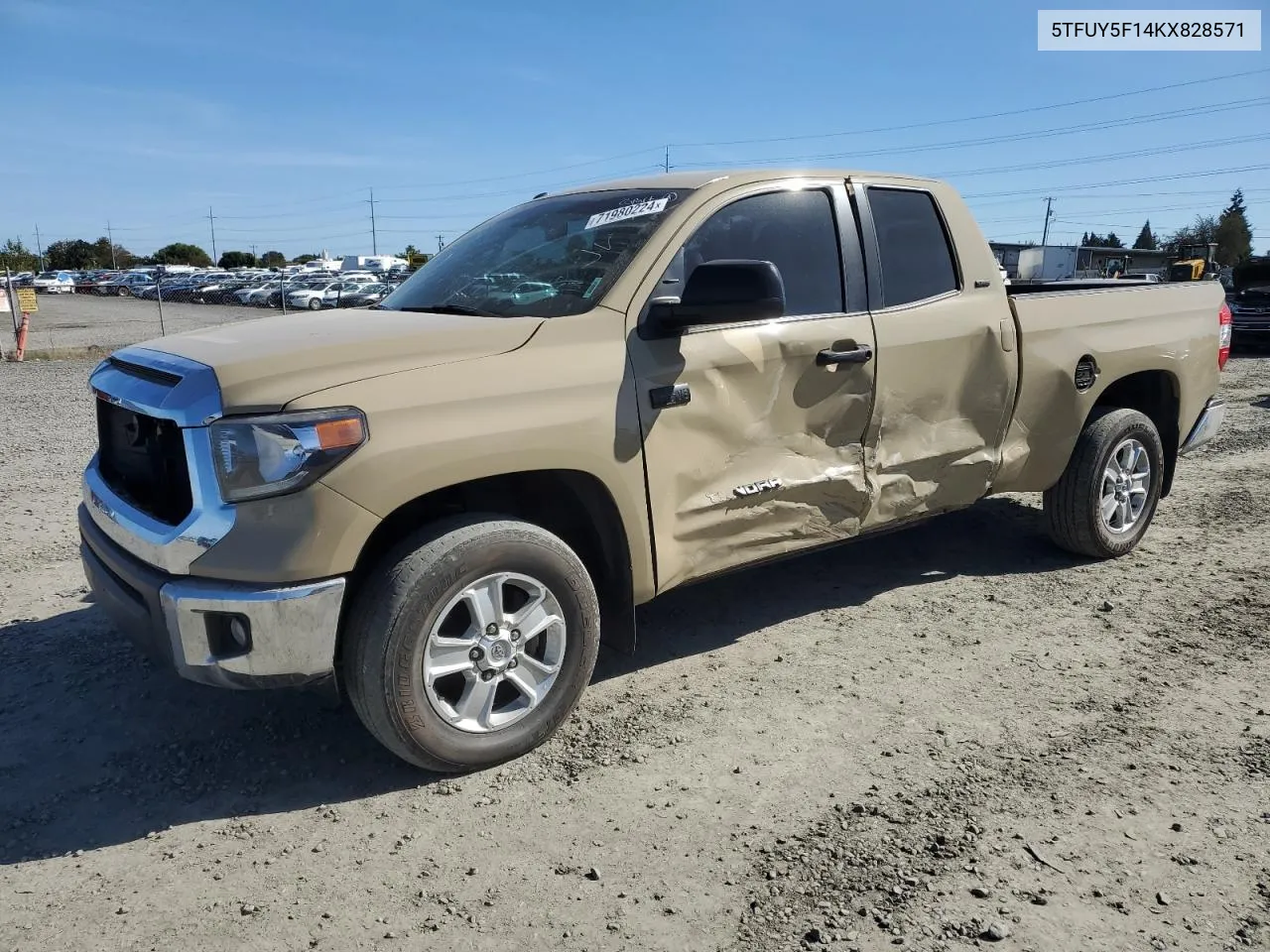 2019 Toyota Tundra Double Cab Sr VIN: 5TFUY5F14KX828571 Lot: 71980224