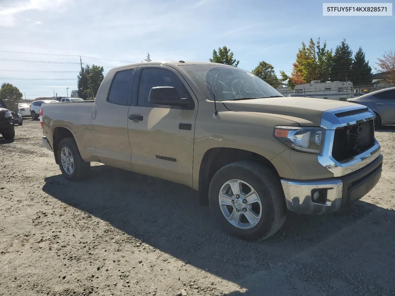 2019 Toyota Tundra Double Cab Sr VIN: 5TFUY5F14KX828571 Lot: 71980224