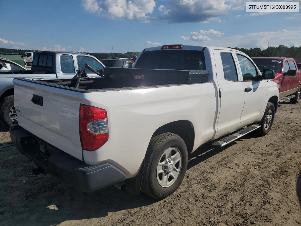 2019 Toyota Tundra Double Cab Sr VIN: 5TFUM5F16KX083995 Lot: 72506944