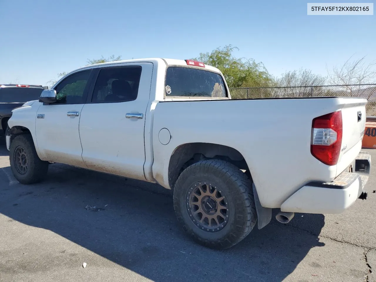 2019 Toyota Tundra Crewmax 1794 VIN: 5TFAY5F12KX802165 Lot: 73139394