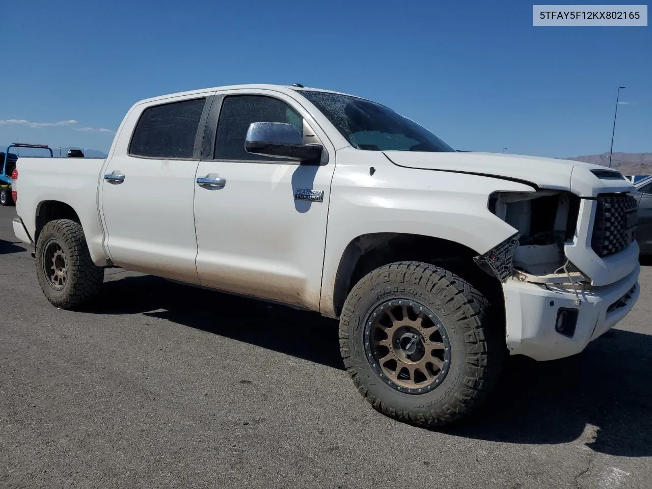 2019 Toyota Tundra Crewmax 1794 VIN: 5TFAY5F12KX802165 Lot: 73139394