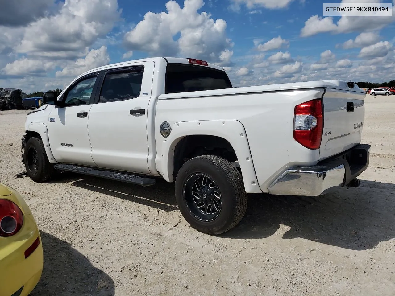 2019 Toyota Tundra Crewmax Sr5 VIN: 5TFDW5F19KX840494 Lot: 73576354