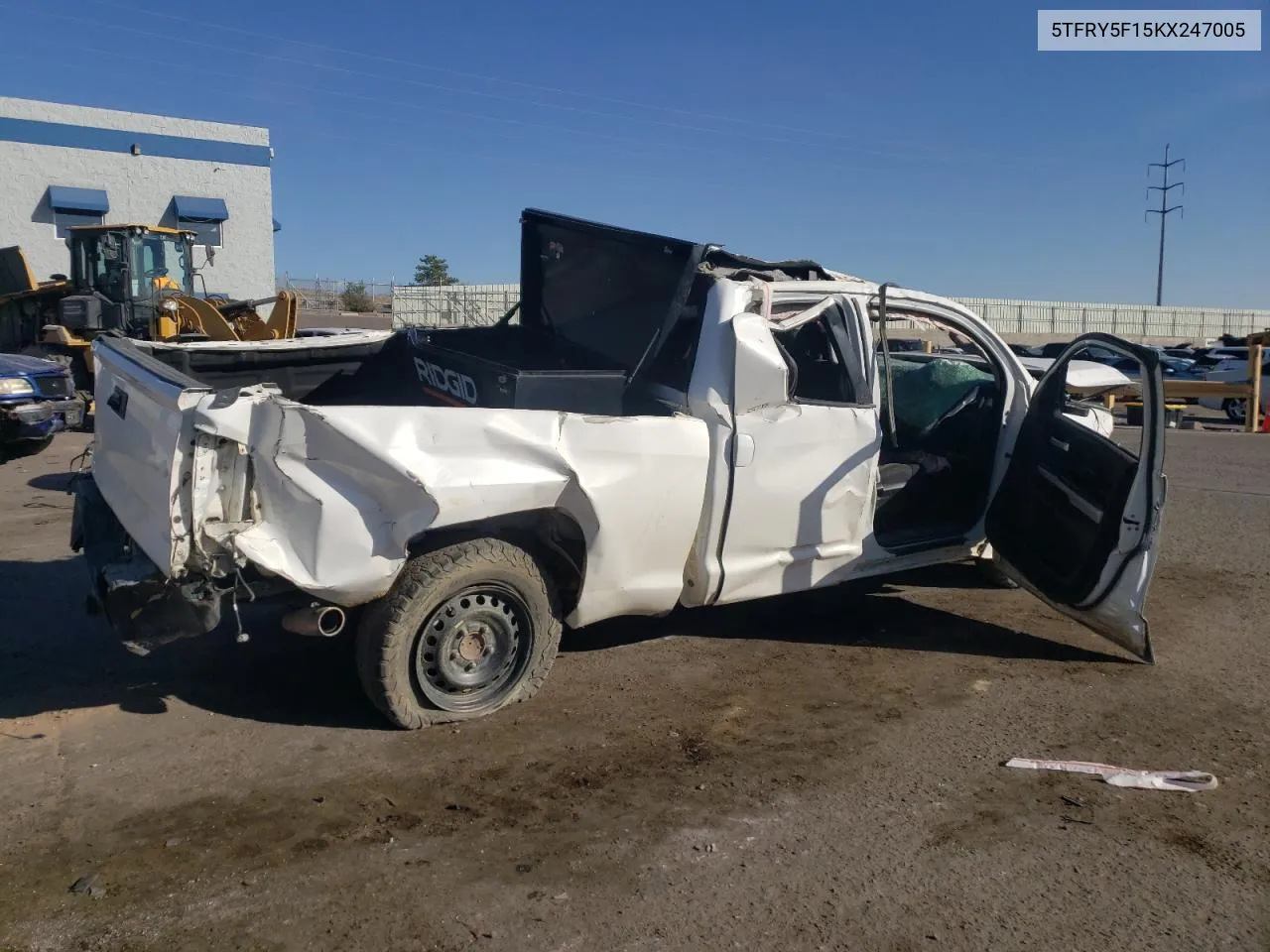 2019 Toyota Tundra Double Cab Sr VIN: 5TFRY5F15KX247005 Lot: 73989204