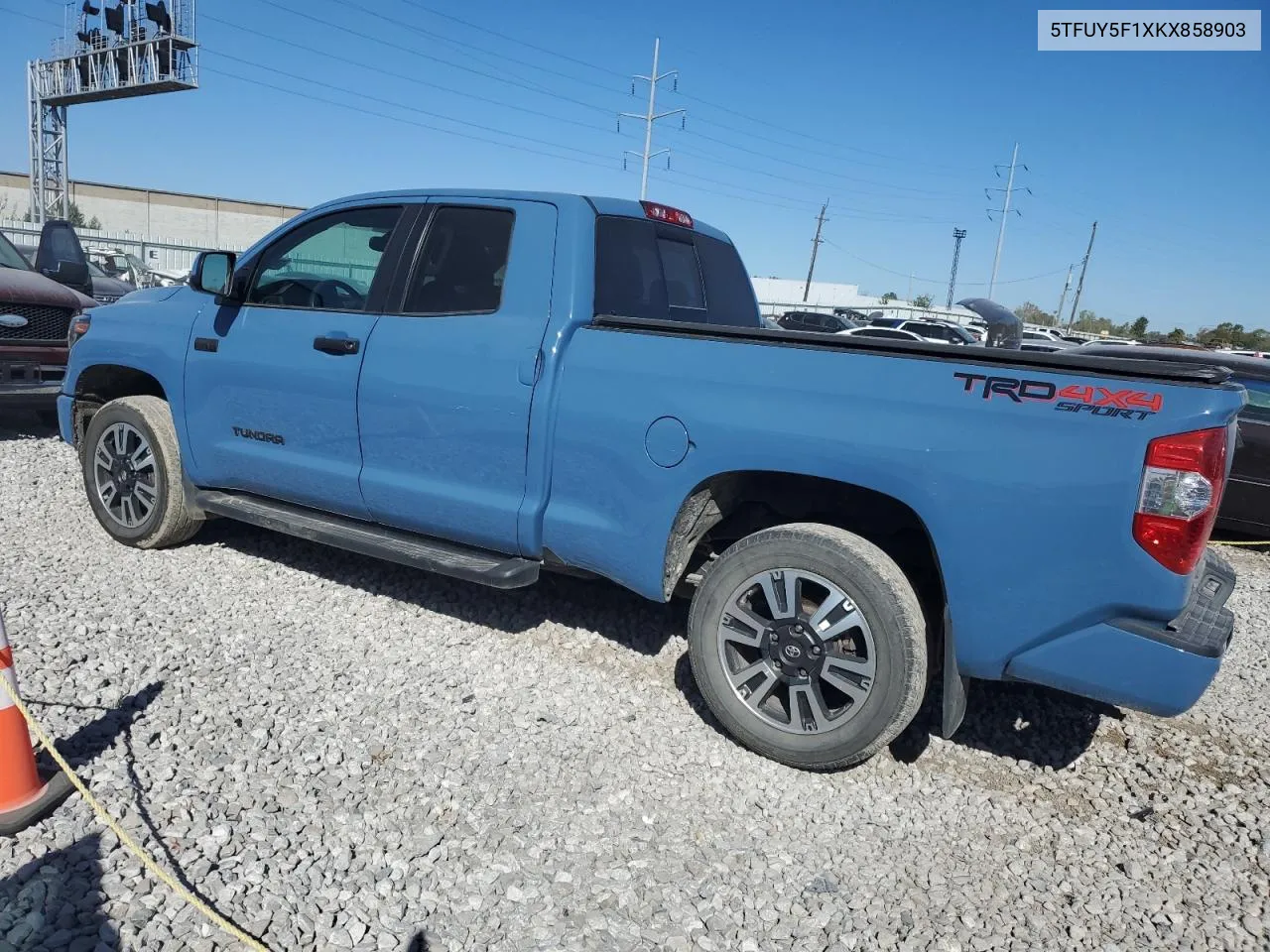 2019 Toyota Tundra Double Cab Sr VIN: 5TFUY5F1XKX858903 Lot: 74044204