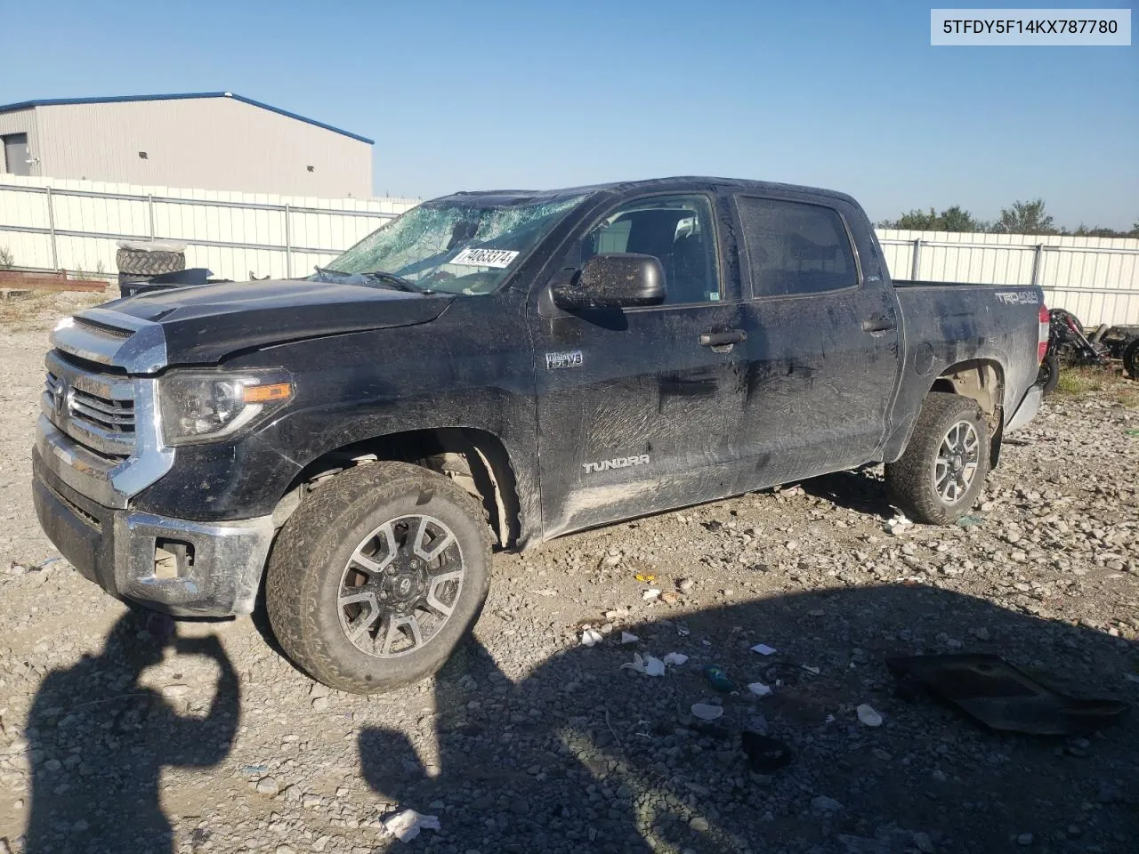 2019 Toyota Tundra Crewmax Sr5 VIN: 5TFDY5F14KX787780 Lot: 74083374