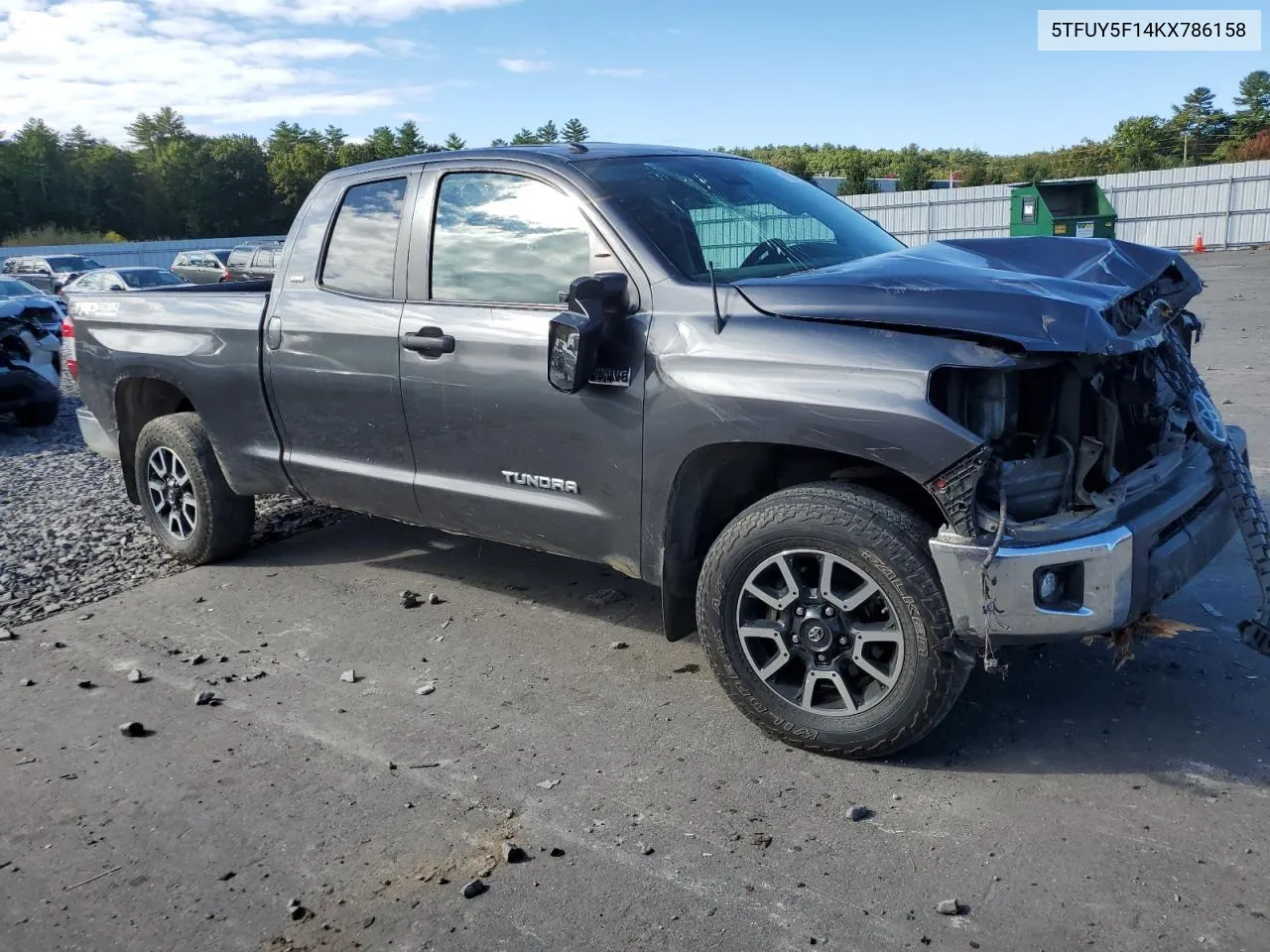 2019 Toyota Tundra Double Cab Sr VIN: 5TFUY5F14KX786158 Lot: 74180824