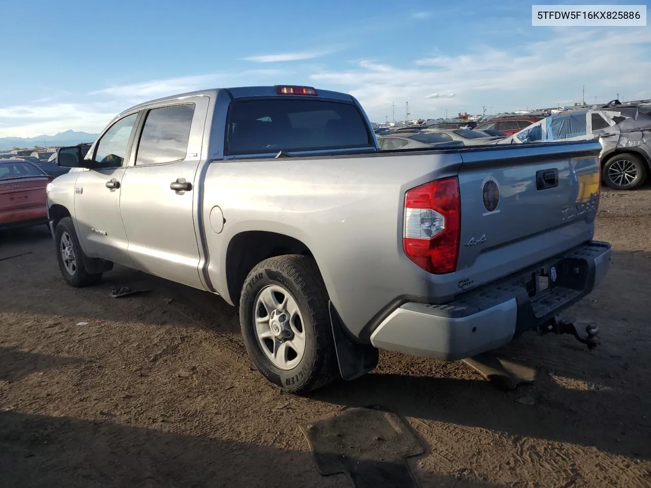 2019 Toyota Tundra Crewmax Sr5 VIN: 5TFDW5F16KX825886 Lot: 74342414