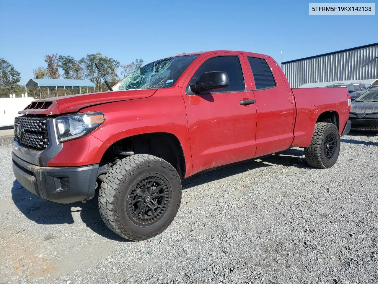 2019 Toyota Tundra Double Cab Sr VIN: 5TFRM5F19KX142138 Lot: 74858004