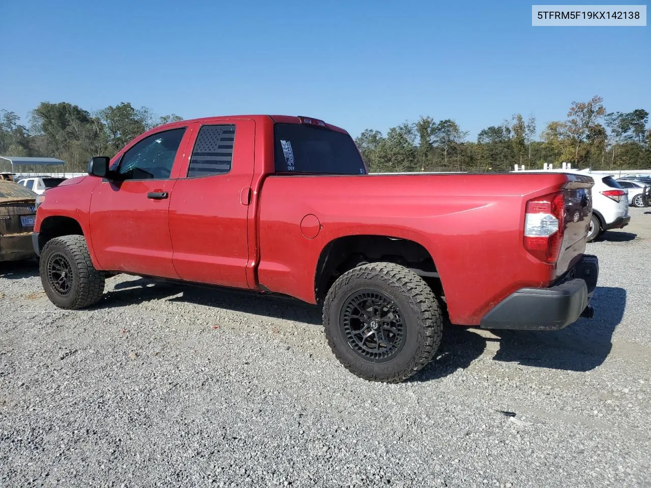 2019 Toyota Tundra Double Cab Sr VIN: 5TFRM5F19KX142138 Lot: 74858004