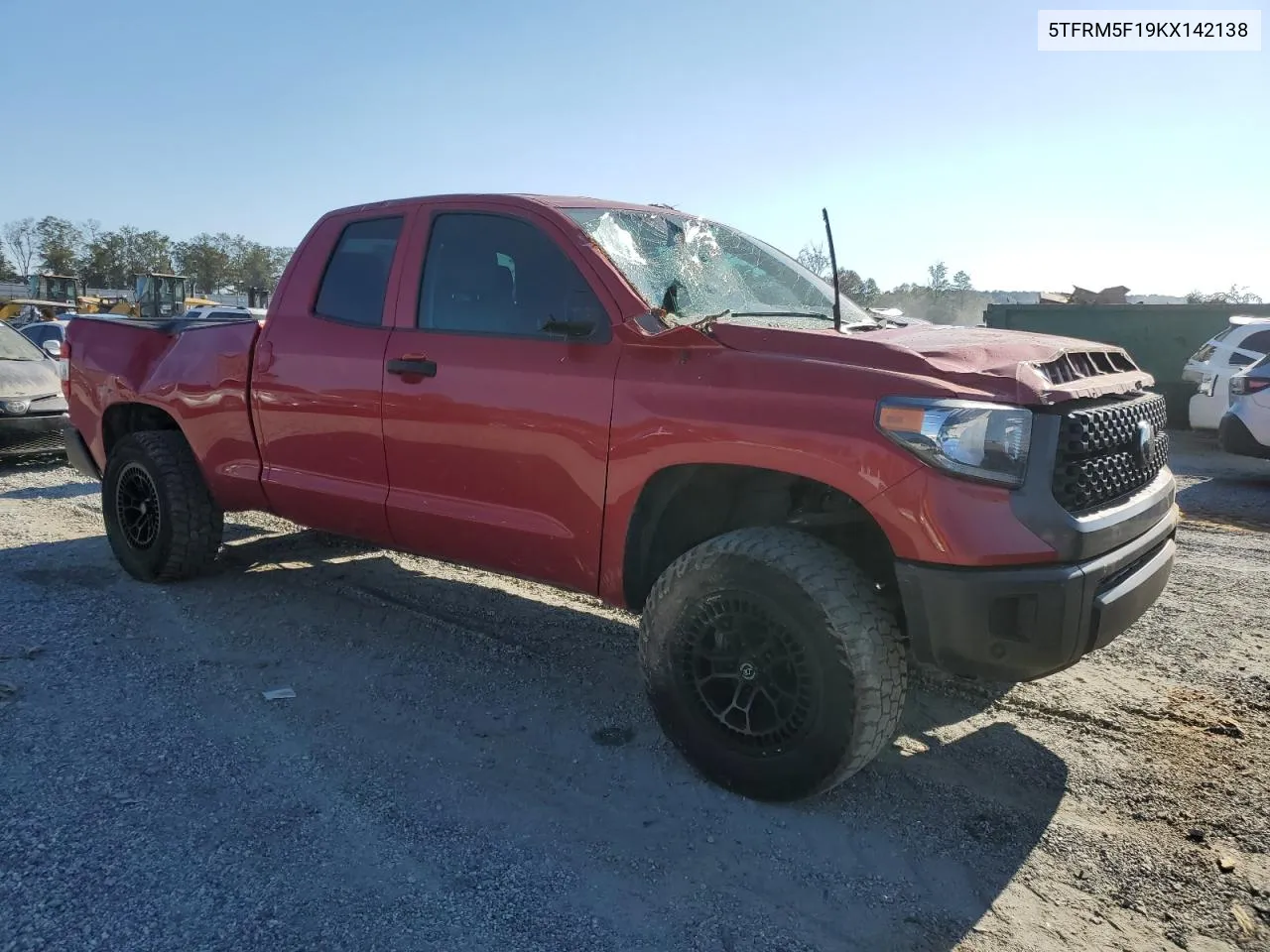 2019 Toyota Tundra Double Cab Sr VIN: 5TFRM5F19KX142138 Lot: 74858004