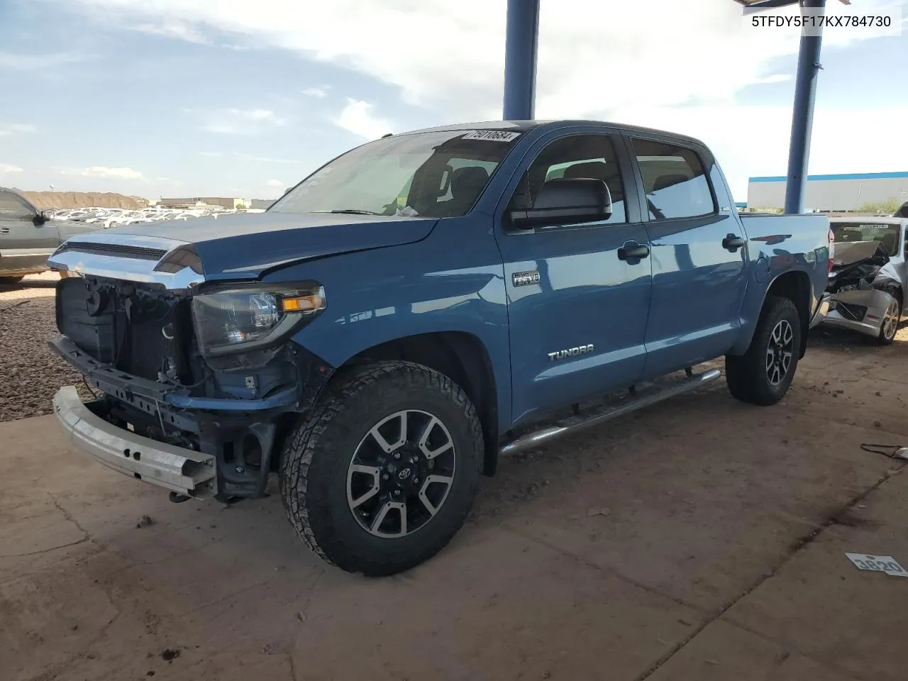 2019 Toyota Tundra Crewmax Sr5 VIN: 5TFDY5F17KX784730 Lot: 75010684