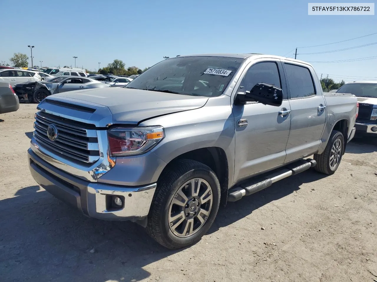 2019 Toyota Tundra Crewmax 1794 VIN: 5TFAY5F13KX786722 Lot: 75710834