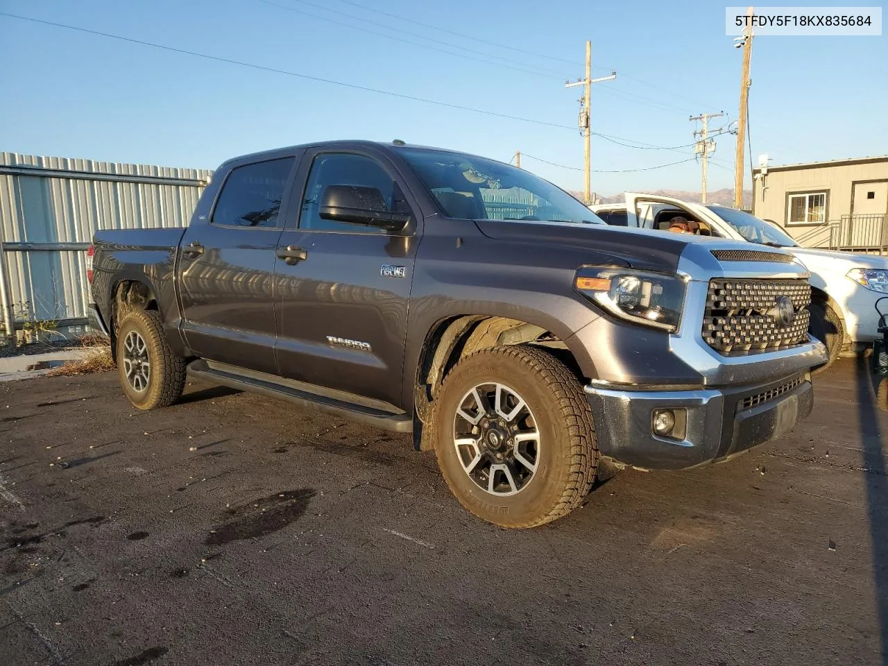 2019 Toyota Tundra Crewmax Sr5 VIN: 5TFDY5F18KX835684 Lot: 76105374