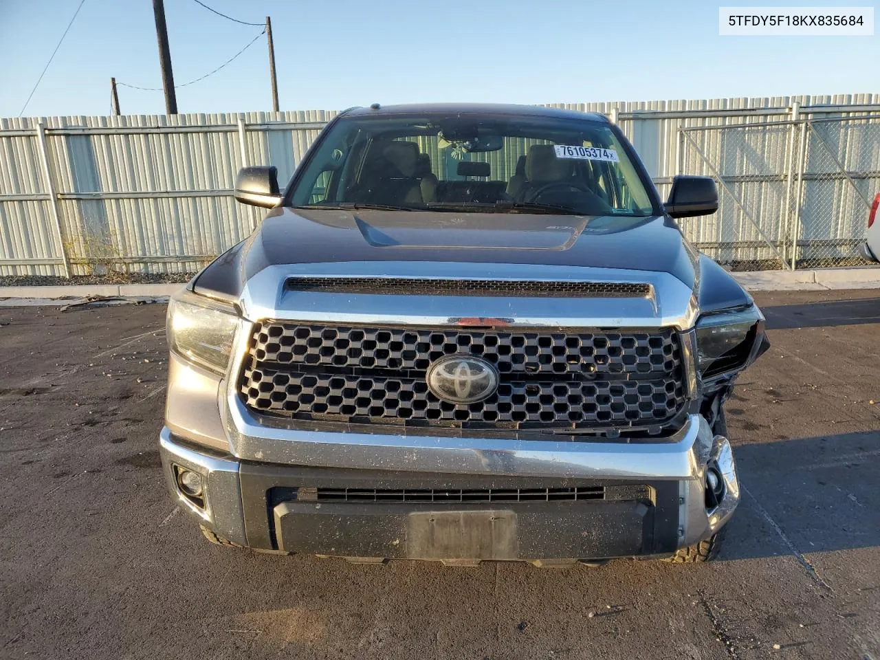 2019 Toyota Tundra Crewmax Sr5 VIN: 5TFDY5F18KX835684 Lot: 76105374