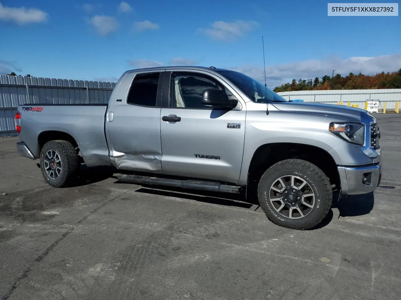 2019 Toyota Tundra Double Cab Sr VIN: 5TFUY5F1XKX827392 Lot: 76265964