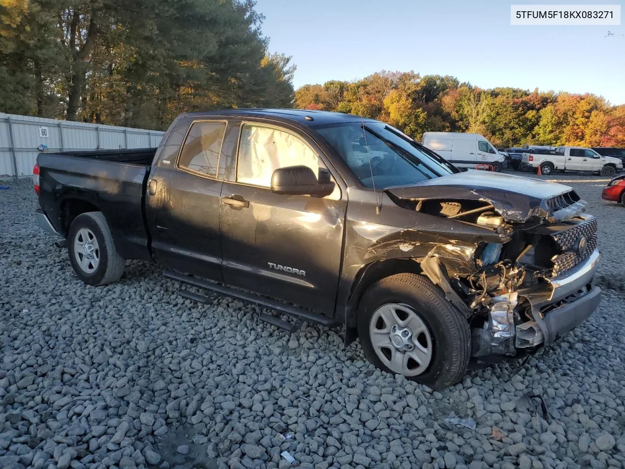 2019 Toyota Tundra Double Cab Sr VIN: 5TFUM5F18KX083271 Lot: 76589574