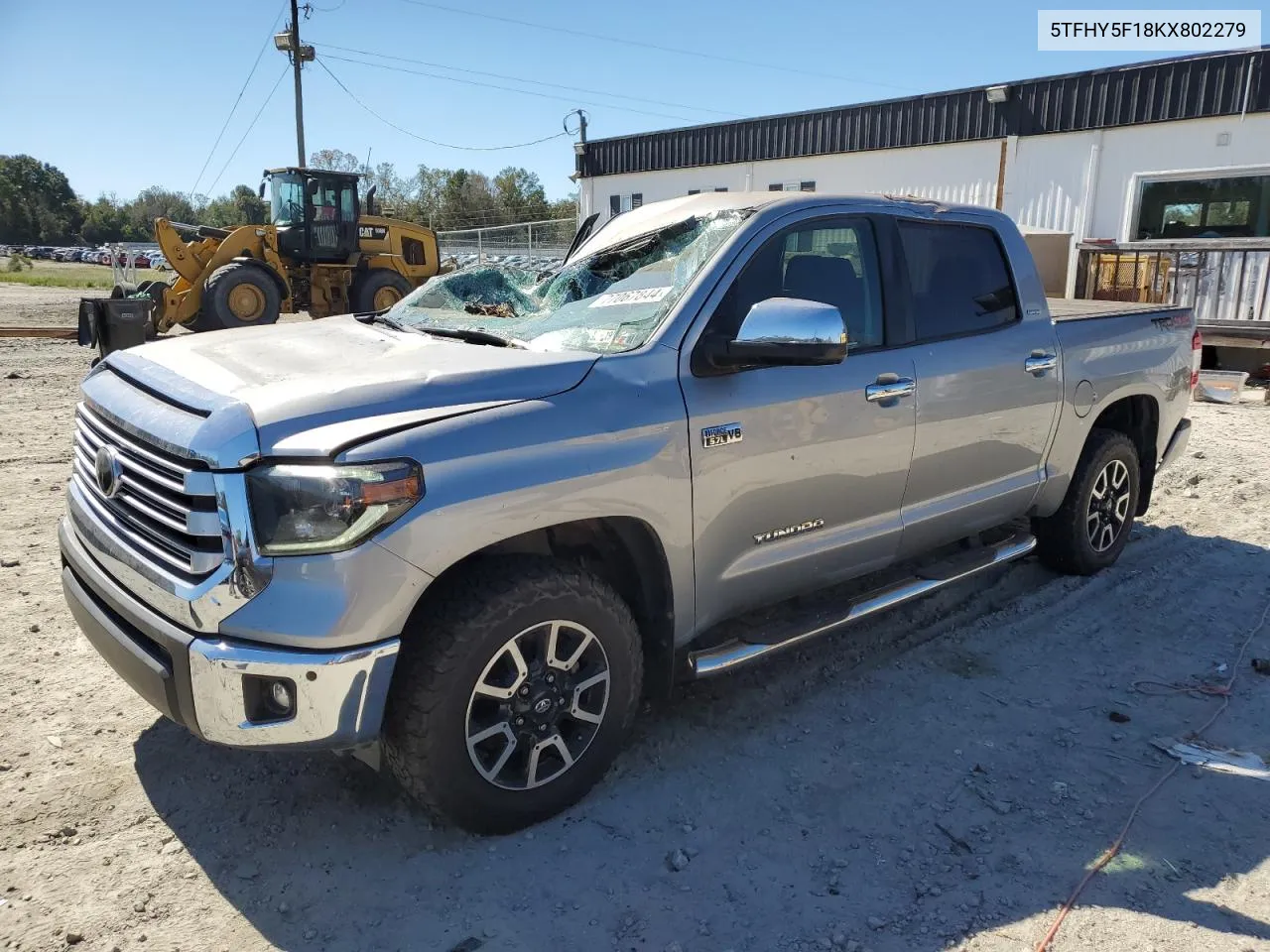 2019 Toyota Tundra Crewmax Limited VIN: 5TFHY5F18KX802279 Lot: 77067844