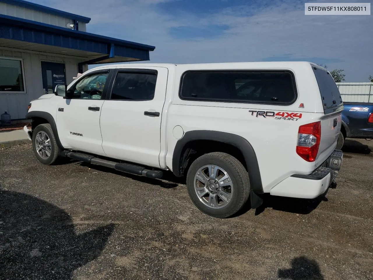 2019 Toyota Tundra Crewmax Sr5 VIN: 5TFDW5F11KX808011 Lot: 78244464