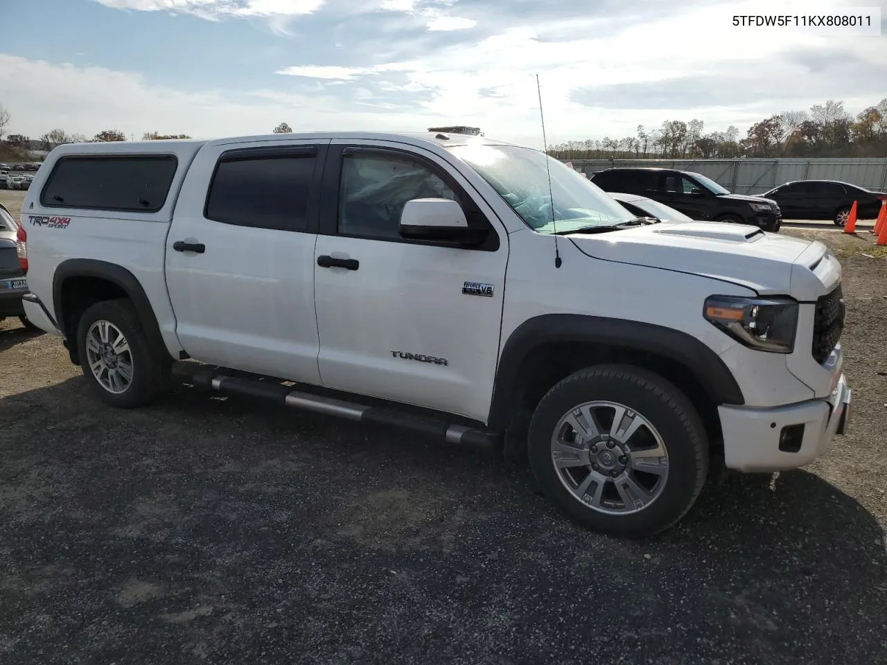 2019 Toyota Tundra Crewmax Sr5 VIN: 5TFDW5F11KX808011 Lot: 78244464