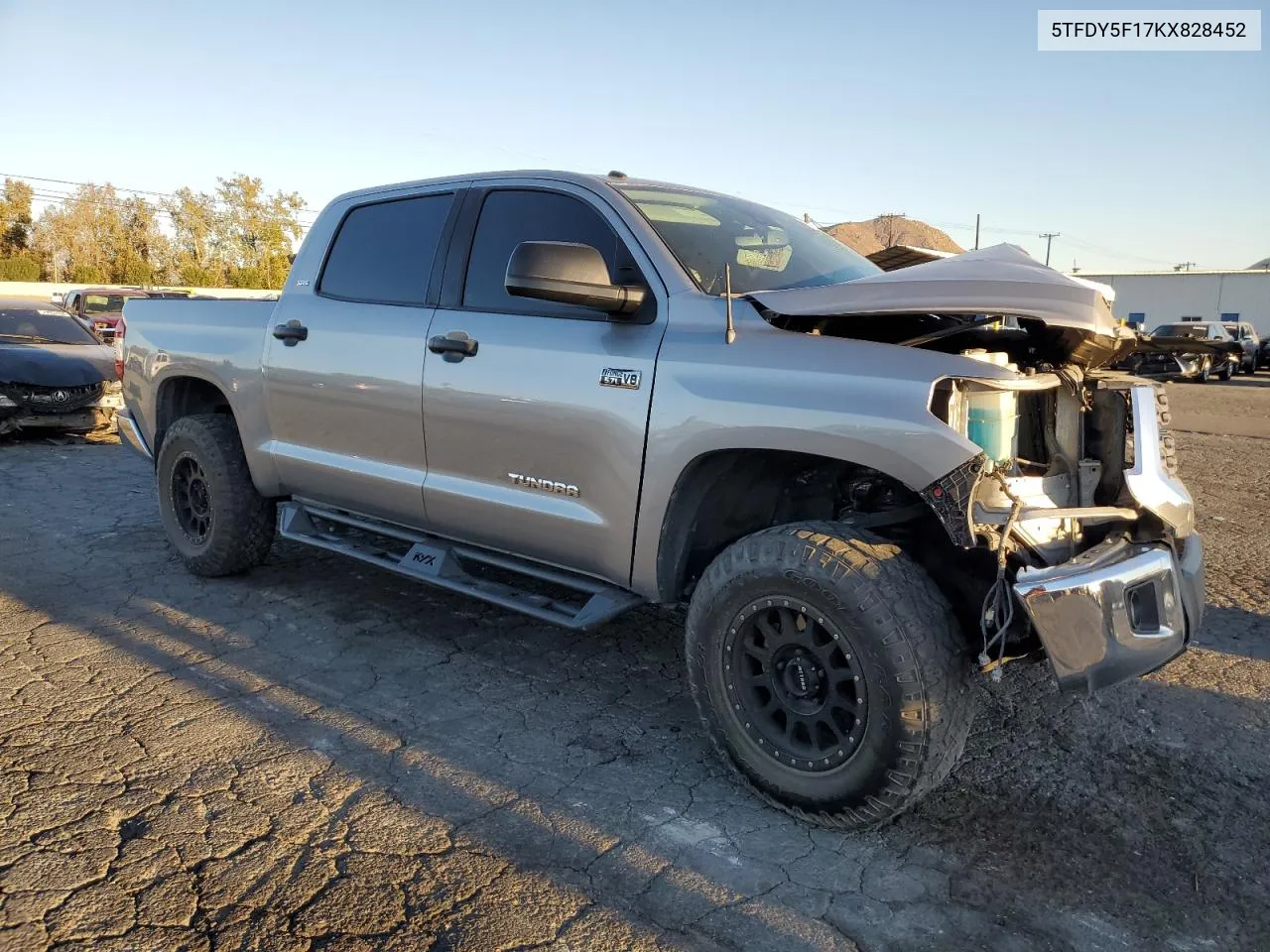 2019 Toyota Tundra Crewmax Sr5 VIN: 5TFDY5F17KX828452 Lot: 79860014