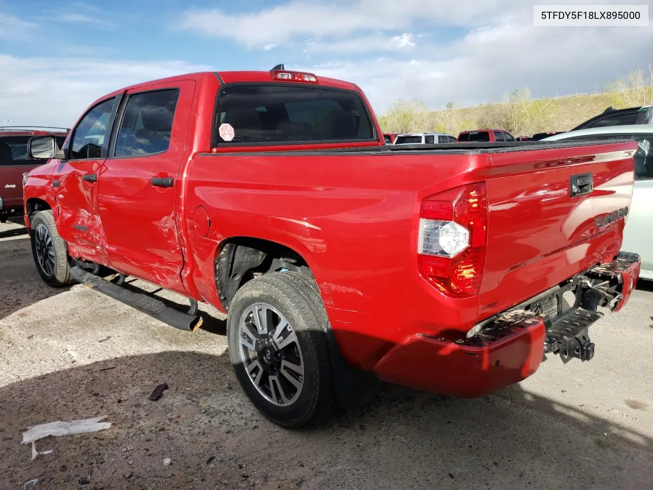 2020 Toyota Tundra Crewmax Sr5 VIN: 5TFDY5F18LX895000 Lot: 52847274