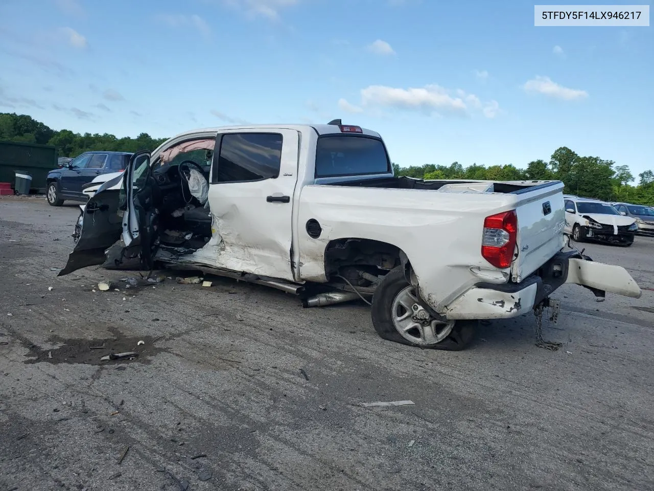 2020 Toyota Tundra Crewmax Sr5 VIN: 5TFDY5F14LX946217 Lot: 56494934