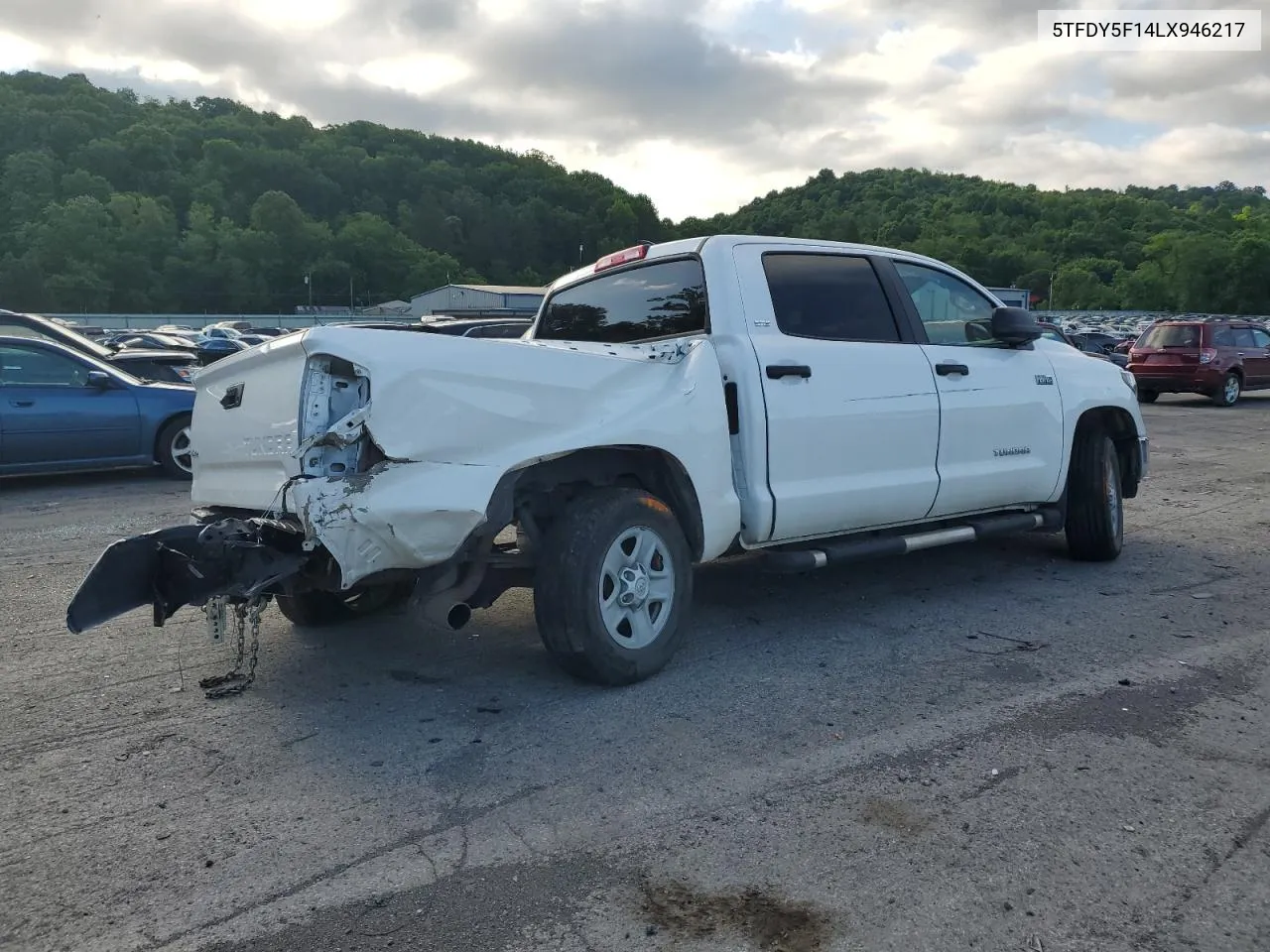 2020 Toyota Tundra Crewmax Sr5 VIN: 5TFDY5F14LX946217 Lot: 56494934