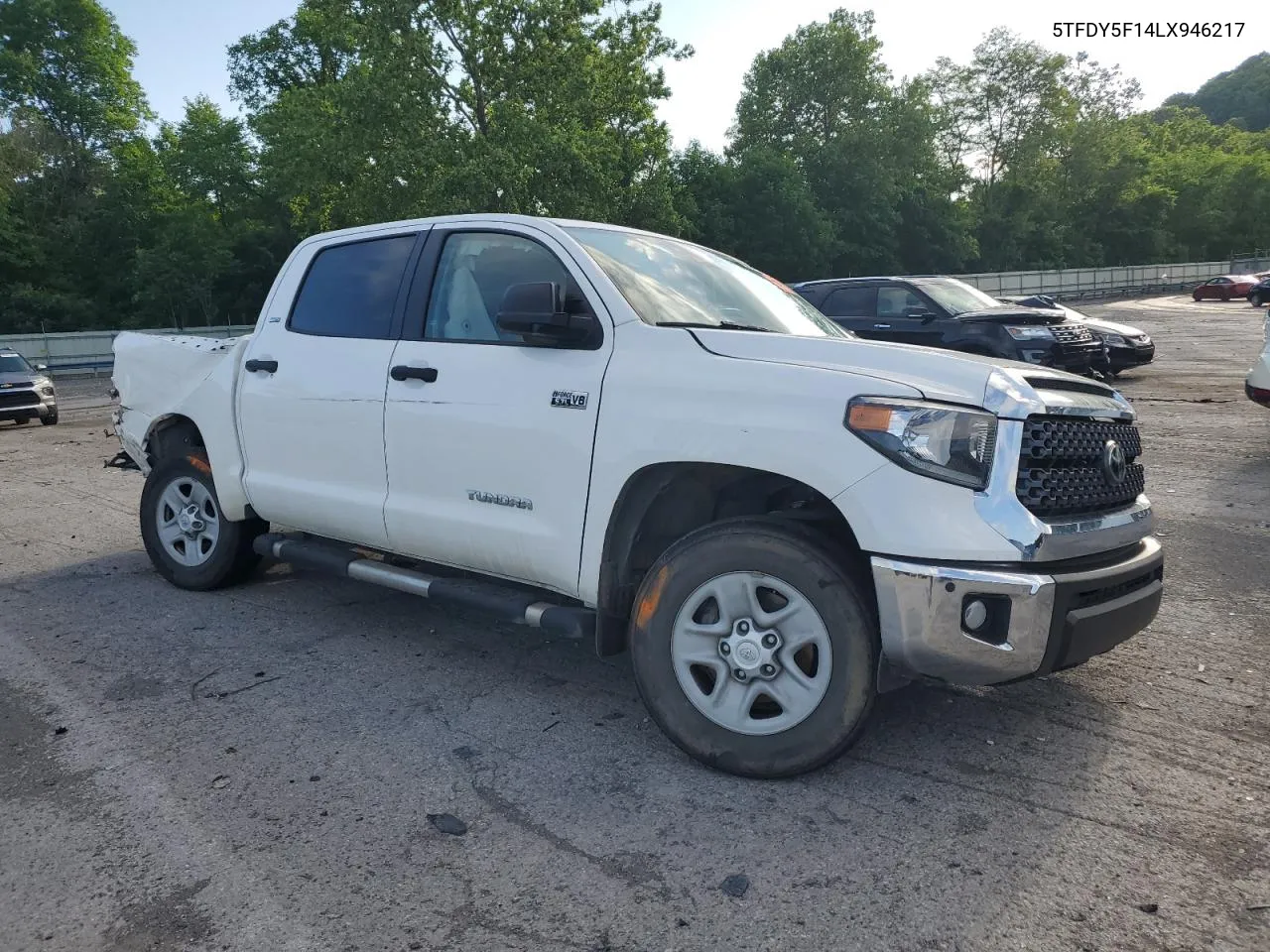 2020 Toyota Tundra Crewmax Sr5 VIN: 5TFDY5F14LX946217 Lot: 56494934