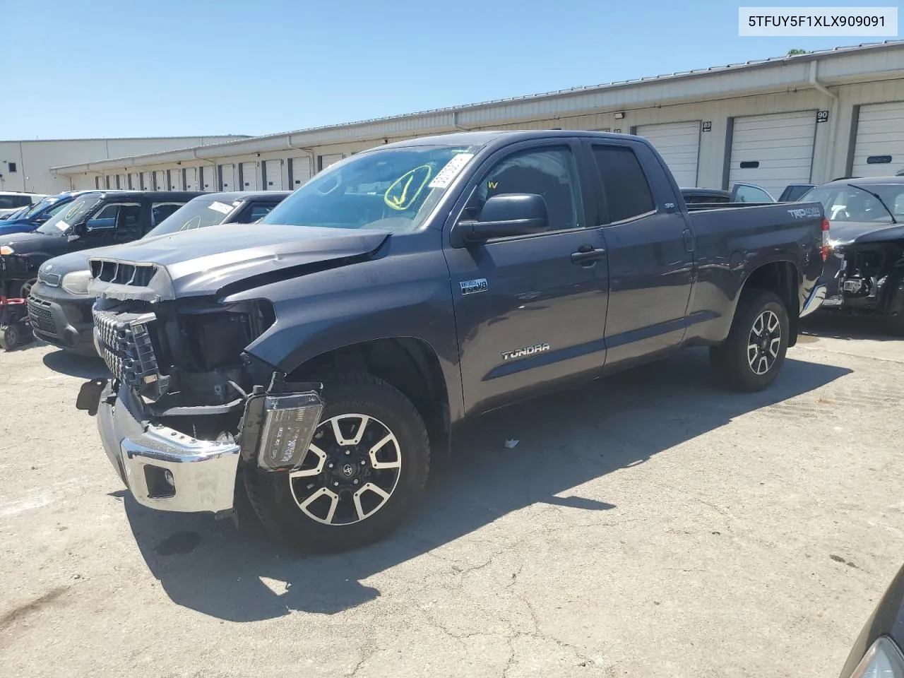 2020 Toyota Tundra Double Cab Sr/Sr5 VIN: 5TFUY5F1XLX909091 Lot: 58706874